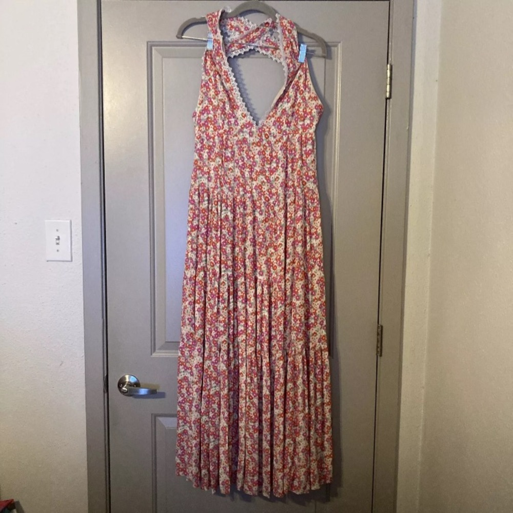 Alexia Admor Tezzi Maxi Dress| Women's Tezzi V-Neck Tiered Maxi Dress Size 8 - Picture 2 of 8